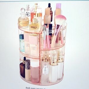 Makeup Acrylic 360 Rotating Makeup Organizer,4 Tier Adjustable Shelf Height